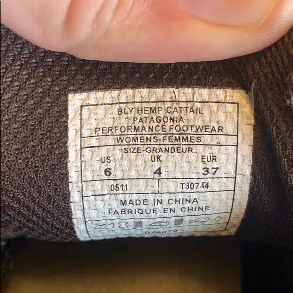 Patagonia Bly Hemp Cattail Hiking shoes size 6 - Picture 9 of 10